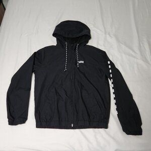 black and white checkerboard windbreaker from Vans